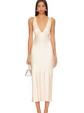 la lune asymmetrical bias cowl mini dress cream Shona Joy | Dresses | In Contributing to a cleaner